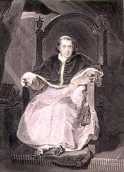 Der römische Pontifex, Pius VII (Luigi Barnaba Chiaramonti) graviert von Samuel Freeman (1773-1857) veröffentlicht von A. Fullarton & Co.