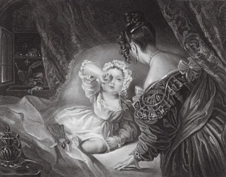 Noch schläfrig (Gravur)