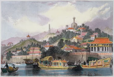 Garten des Kaiserpalastes, Peking, China, 1843