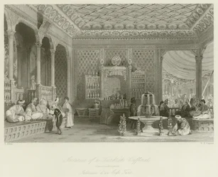 Innenansicht eines türkischen Caffinet