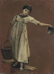Mädchen mit Eimer