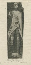 Mavesyn Ridware - Grab von Hugo Mavesyn: Sepia und Tuschzeichnung, undatiert [?spätes 18. Jh.]