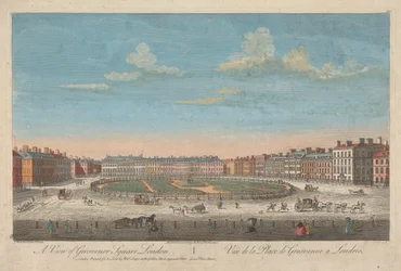 Ansicht des Grosvenor Square, London