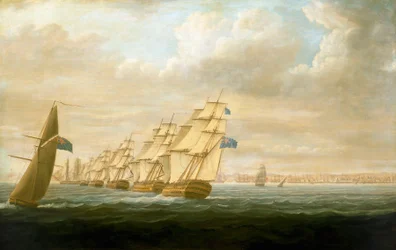Nelsons Küstenblockadegeschwader bei Cadiz, Juli 1797, um 1800