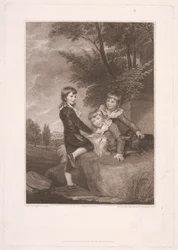 Thomas Philip, dritter Lord Grantham, später Earl De Grey, mit seinen Brüdern Frederick John und Philip