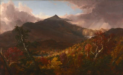 Ansicht des Schroon Mountain, Essex County, New York, nach einem Sturm