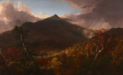 Blick auf den Schroon Mountain, Essex County, New York, nach einem Sturm