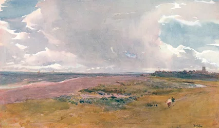 Southwold vom Strand aus, um 1860-1890, 1906