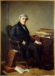Porträt von Jules Michelet (1798-1874) französischer Historiker und Schriftsteller. Gemälde von Thomas Couture (1815-1879)