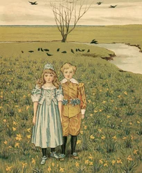 Heimleben: Kinder auf einer Wiese