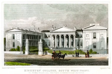 Highbury College, Südwestfront, Islington, London, 1827