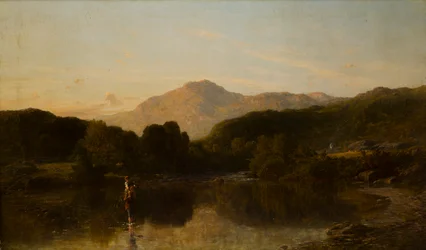Eine bergige Flusslandschaft, ca. 1838-86