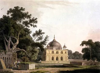 Mausoleum von Sultan Chusero, nahe Allahabad, aus 