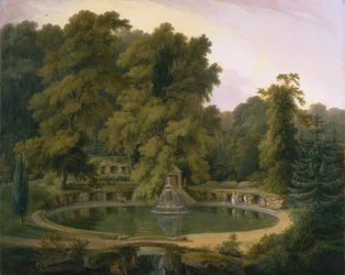Tempel, Brunnen und Höhle im Sezincote Park