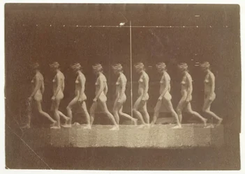 Marey-Rad-Fotografien eines unbekannten Modells, 1884