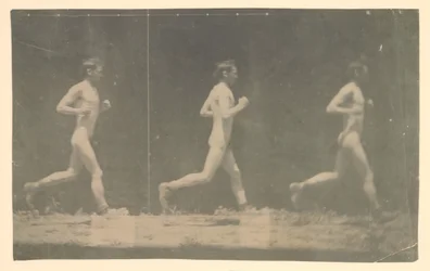 Marey-Rad-Fotografien eines unbekannten Modells