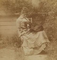 Susan Macdowell (später Mrs. Thomas Eakins) mit Setter