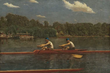 Die Biglin-Brüder beim Rennen, 1872