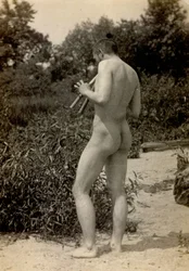 Thomas Eakins spielt eine Aulos, 1889