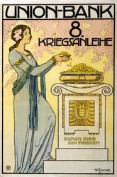 Österreichische Spendenkampagne Union-Bank, 8. Kriegsanleihe; durch Sieg zum Frieden, veröffentlicht 1918