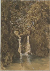 Ansicht der unteren Rydal Falls, Cumbria