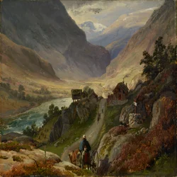 Steile Straßen in Lærdal