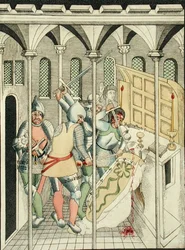 Die Ermordung von St. Thomas a Becket in Canterbury, aus der Kapelle der Dreifaltigkeit in Stratford Upon Avon