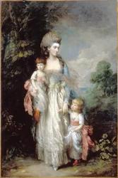 Mrs. Elizabeth Moody mit ihren Söhnen Samuel und Thomas