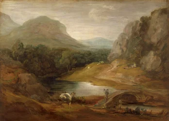 Felsige Landschaft mit einer Brücke