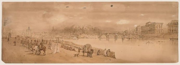 Eine Auswahl von zwanzig der malerischsten Ansichten in Paris: Ansicht von Pont Neuf und der Münze