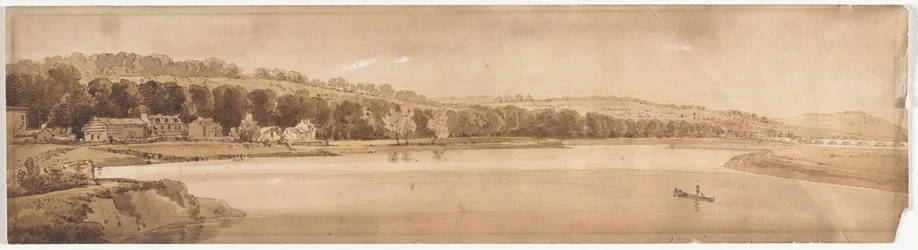 Zwanzig Ansichten von Paris und Umgebung: Blick auf St. Cloud und den Kalvarienberg vom Pont de Sèvres aus