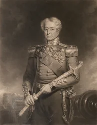 Generalmajor Sir Robert H Sale, GCB, um 1845 (Mezzotint, koloriert)