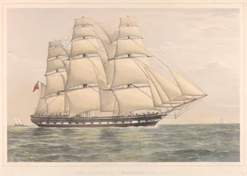 Das Klipperschiff Malabar 1350 Tonnen