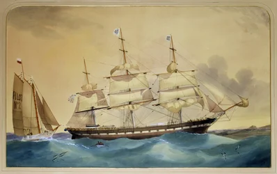 Der Klipper-Segelschiff 