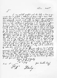 Brief von Thomas Gray über die Ausgabe seiner poetischen Stücke, ca. 1753, 1840