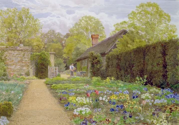 Der Stiefmütterchengarten, Munstead Wood, Surrey, Heimat von Gertrude Jekyll