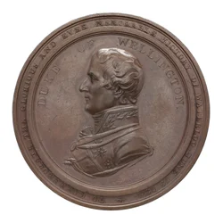 Medaille zur Erinnerung an Wellington und Blücher bei Waterloo, 1815