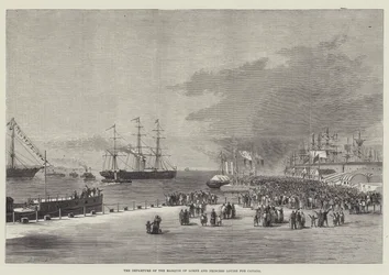 Die Abreise des Marquis von Lorne und Prinzessin Louise nach Kanada