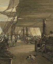 Szene an Bord der HMS 