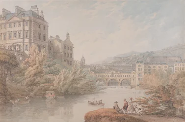 Ansicht von Bath von den Spring Gardens