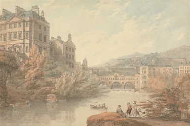 Ansicht von Bath von den Spring Gardens