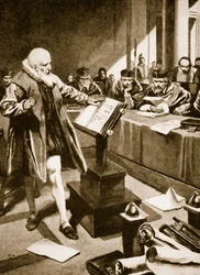 Galileo erscheint vor den Kardinälen