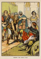 Den Fuß des Königs küssen