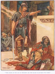 Sie starren den Sohn von Thorsten an