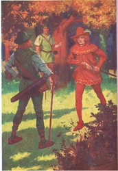 "Es ist ein pestilenter Schurke!" rief der scharlachrote Fremde