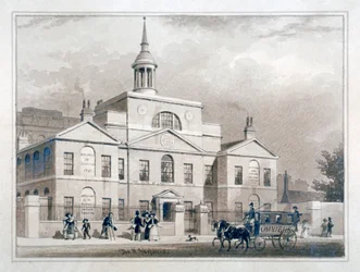 City of London Lying-In Hospital, City Road, Finsbury, London, um 1827