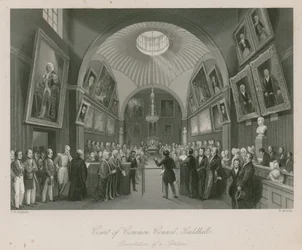 Gericht des Gemeinderats, Guildhall, London; Präsentation einer Petition