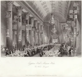 Ägyptische Halle im Mansion House während des Wilson-Banketts