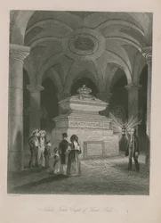 Nelsons Grab in der Krypta der St. Paul