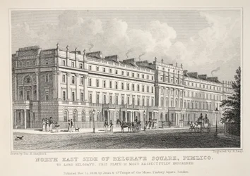 Nordostseite des Belgrave Square, Pimlico, aus 